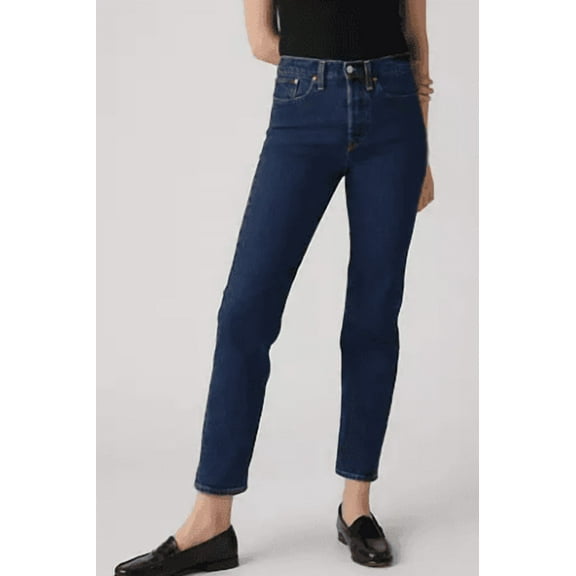 Levis Womens Premium Wedgie Straight Jeans Standard 27 Salsa Dark Stone Waterless