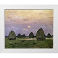 thumbnail image 1 of Levitan, Isaak 18x15 White Modern Wood Framed Museum Art Print Titled - Dawn/Dusk - Bundle of Hay, 1 of 4