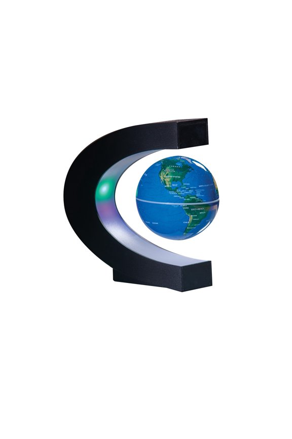 Levitating Desk Globe - Magnetic LED Lighted Floating Earth Figurine