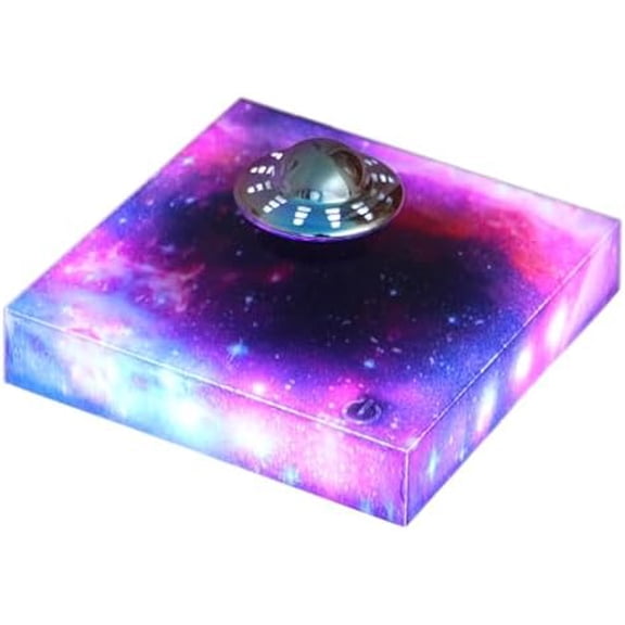 Levitating Floating UFO Lamp Lights, Magnetic Levitation Decor Display UFO, Unique Toy Gift for Desk,Room,Office, Rotating Illuminated UFO, RGB Galaxy Base, Touch Control$$Tools & Hardware Other