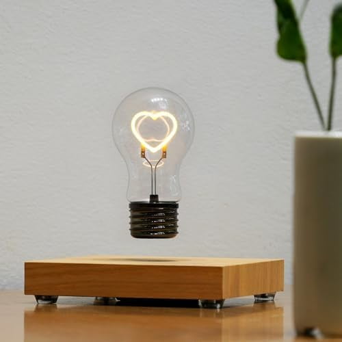 Levitating Light Bulb, Heart Shaped Bulb - 360 Rotation, Magnetic Levitation Floating Desk Lamp, Night Lights, Touch Control$$Tools & Hardware Other