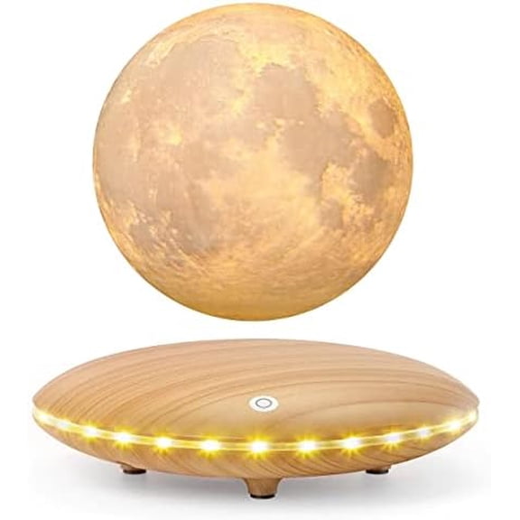 Levitating Moon Lamp, 3D Printing Moon Light Lamp with Touch Control and Wooden Base,Magnetic Floating Rotating LED Light Night for HomeOffice Decor, Creative Gifts$$Tools & Hardware Other