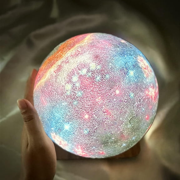 Levitating Moon Lamp,Floating Galaxy Night Light,3D Moon Light Bedside Lamp,Levitation Cosmos Lava Desk Lamp for Unique Gifts,Christmas,Room Decor, Office (3-Color Modes)