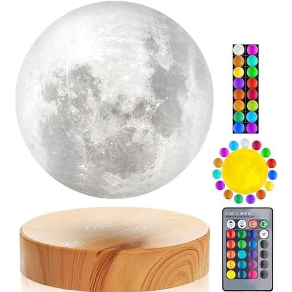 Levitating Moon Lamp,Floating Moon lamp,Floating and Spinning in Air Freely with 3D Printing Moon Lamp Has 16 Colors 20 Modes for Unique Christmas Gifts,Room Decor,Office Toys$$Tools & Hardware Other