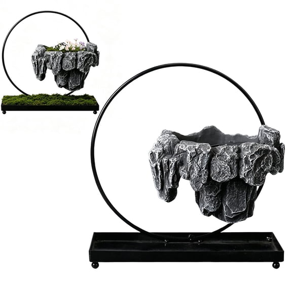 Levitating Planter, Magnetic Levitating Floating Planter with Rockery, Floating Plant Pot, Magnetic Levitation Planter, Levitating Flower Pot, Floating Planter Pot, Futuristic Floating Planter