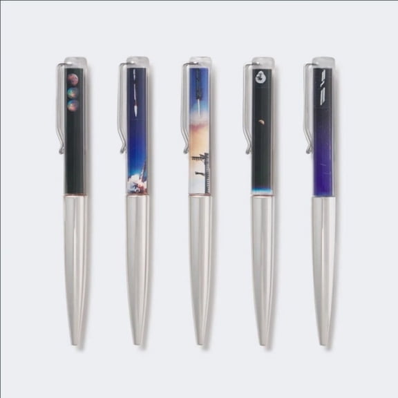 Levitating Space Pen Floating Rocket Planet Ballpoint Pen Rotating Pen With Stand Holder Desk 0.5Ml Office&Craft&Stationery