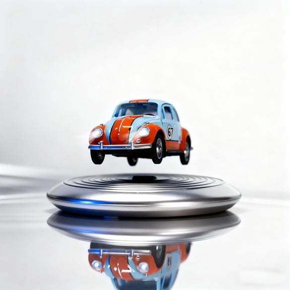 Levitating Volkswagen Beetle 1:36 Hovering Car with 360    Rotation & LED Lights, Magnetic Floating Display for Tech Lovers Car Collectors, Futuristic Desk Decor Gift
