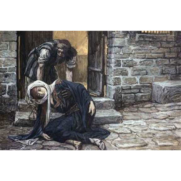 Levite Findeth His Dead Wife Poster Print by James Tissot (12 x 18)