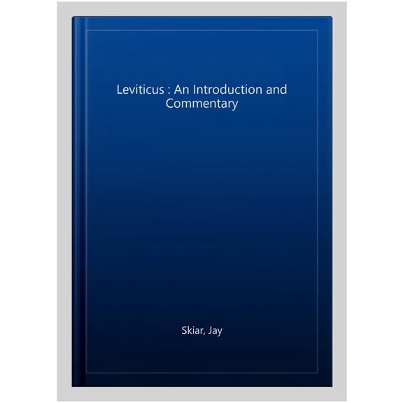 Leviticus : An Introduction and Commentary