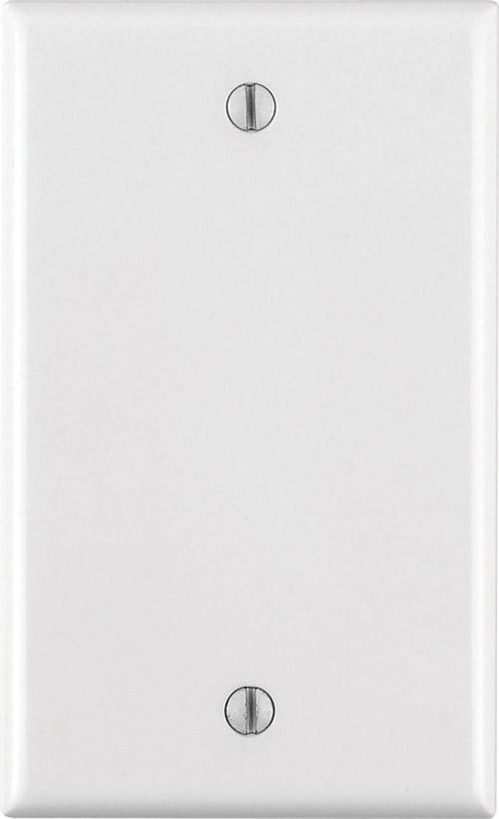 White Single Gang Thermoset Blank Faceplate