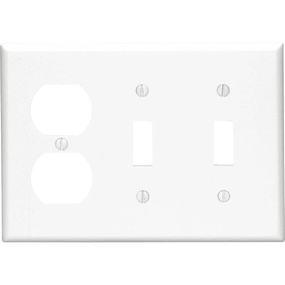 Leviton Duplex Receptacle in White UL Listed for US Residential Electrical Code Compliance, Drop-in NEC-Standard Wiring