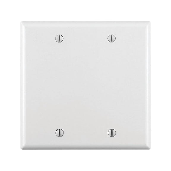 Leviton 001-88025-WHT Two Gang White Blank Box Mounted Plastic Wallplate