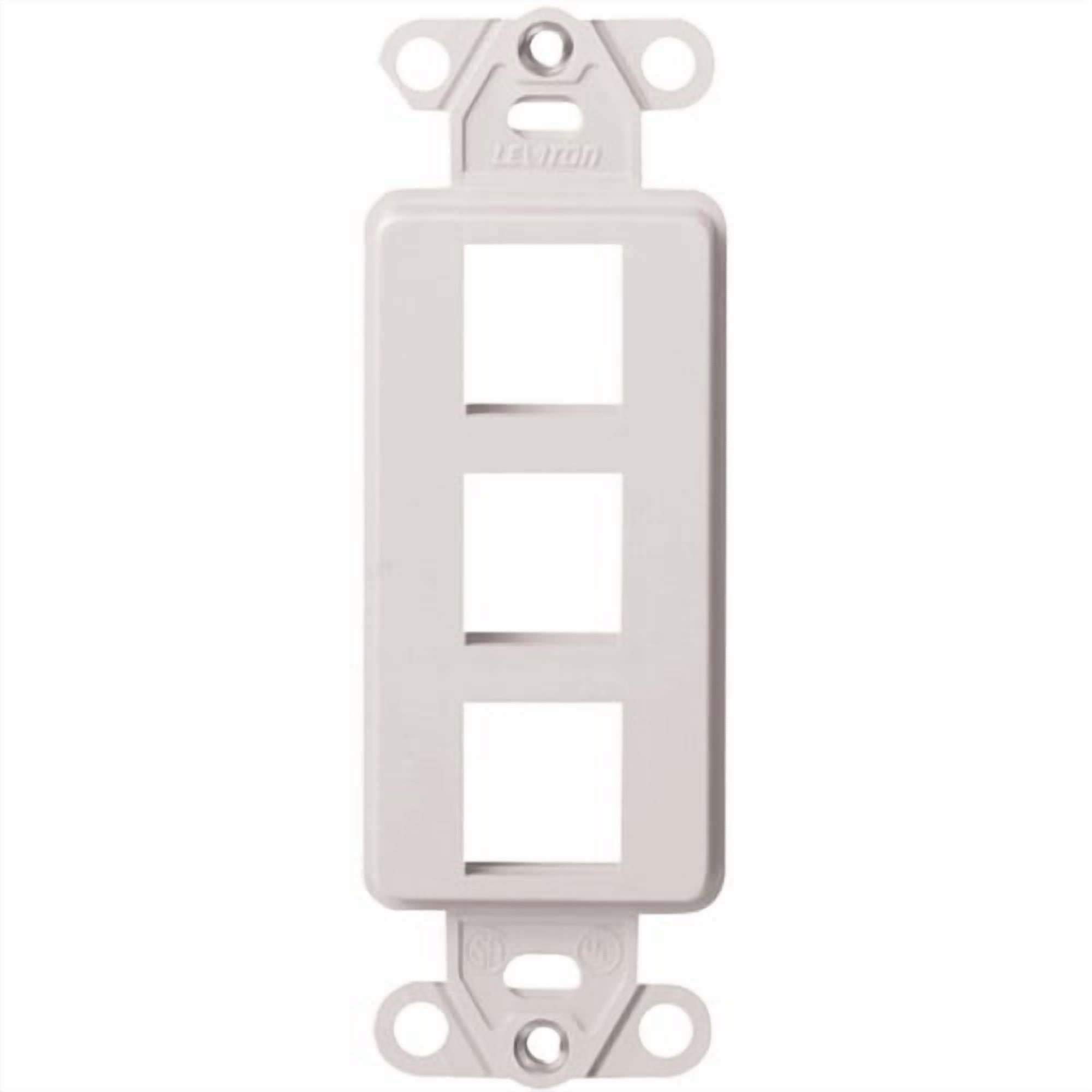 Leviton 41643-W QuickPort Decora Insert, 3-Port, White