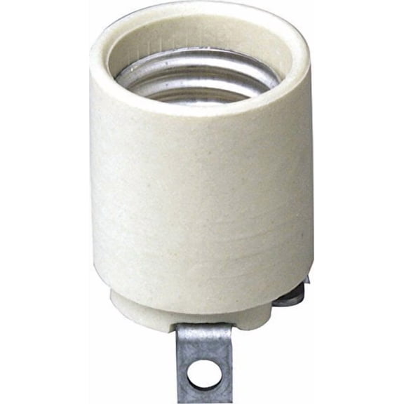 Leviton 008-03152-00F White Unglazed Porcelain Socket Lampholder