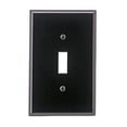 thumbnail image 1 of Leviton Midway Black 1 gang Nylon Toggle Wall Plate 1 pc, 1 of 2