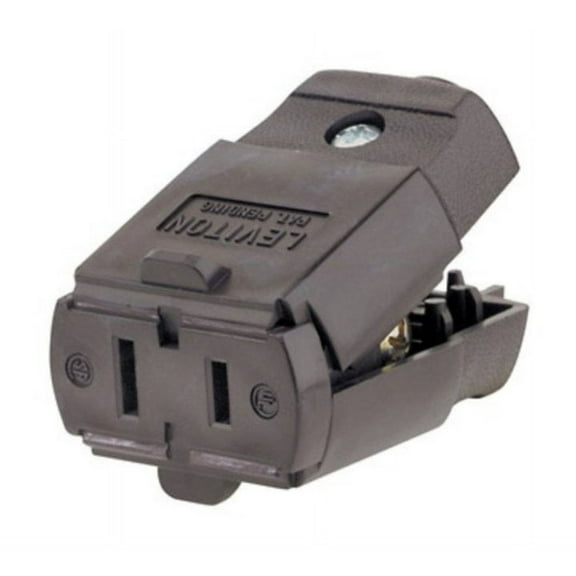 Leviton 015-00102-00P 125 Volt Brown Thermoplastic Cord Connector