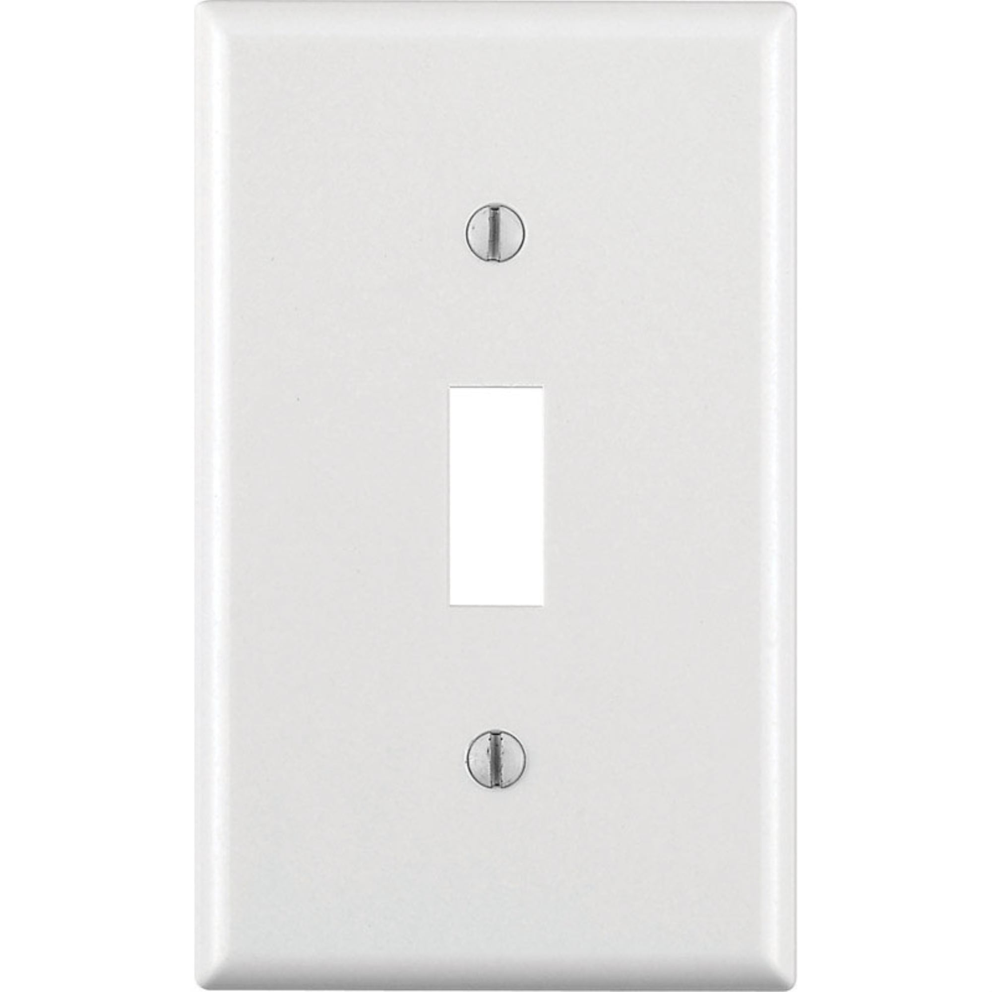 White Thermoset Plastic 1-Gang Toggle Switch Wall Plate
