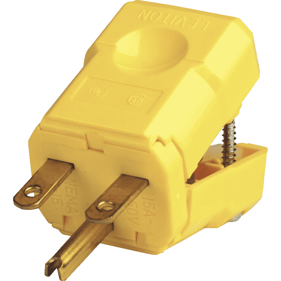 Leviton 021 Cord & Plug UL Listed for US Residential Electrical Code Compliance, Drop-in NEC-Standard Wiring