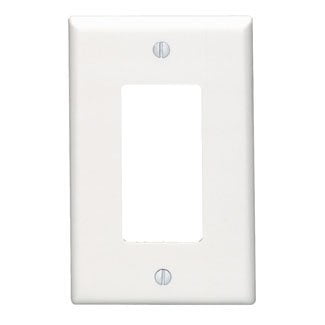 Leviton 021-80601-W Single Gang White 1-Decora Mini Wallplate