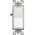 thumbnail image 1 of Leviton 05601-2WS Decora 15 Amps Single Pole Rocker Ac Quiet Switch White, 1 of 1