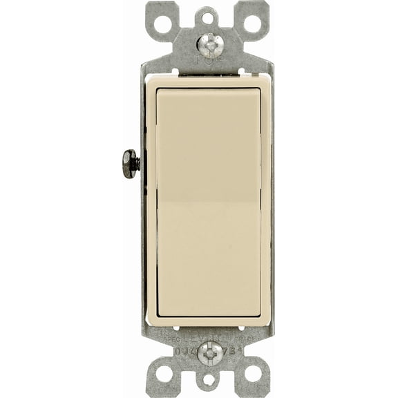 Leviton 05621 Toggle Switch  Decora Rocker-Style Design in Ivory  UL Listed for US Residential Electrical Code Compliance, Drop-in NEC-Standard Wiring