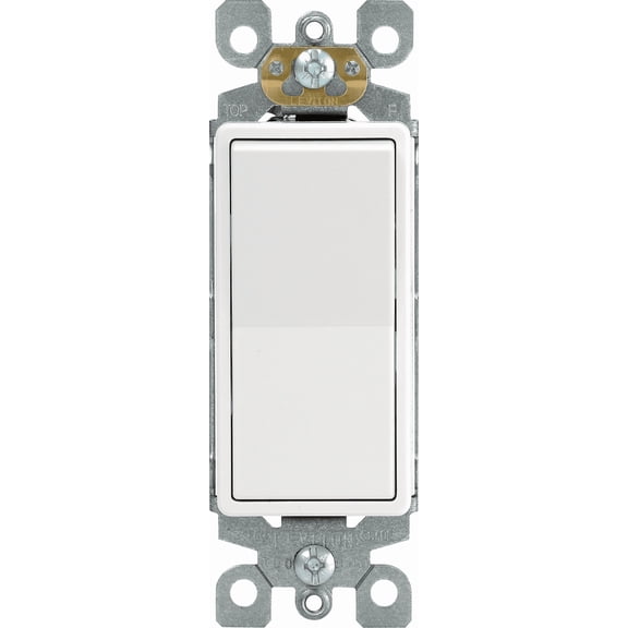 Leviton 05621 Toggle Switch  Decora Rocker-Style Design in White  UL Listed for US Residential Electrical Code Compliance, Drop-in NEC-Standard Wiring