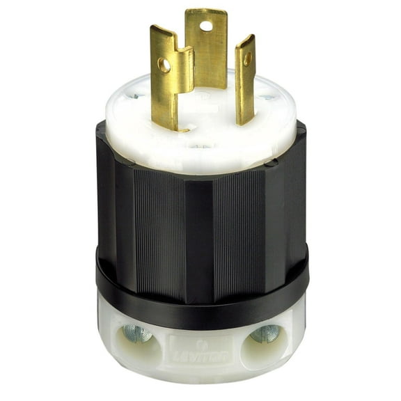 Leviton 061-2611 30 Amp 3W, 2P NEMA L5-30P Locking Plug