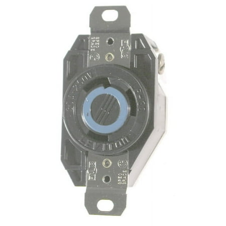 Leviton 065-2620 30A 250V Black Industrial Grade Flush Mount Locking Receptacle Device
