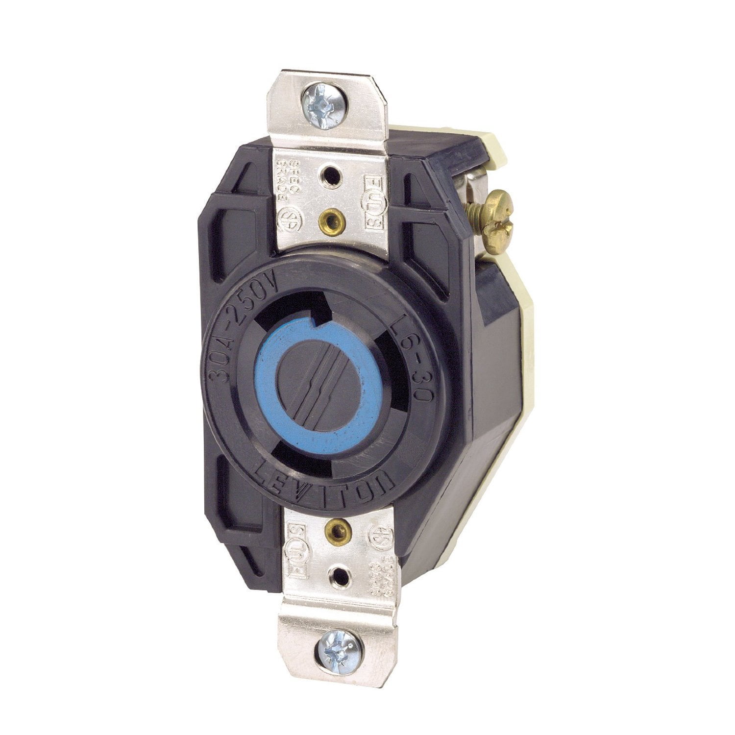Leviton 065-2620 30A 250V Ind Grade Flush Mount Locking Receptacle ...