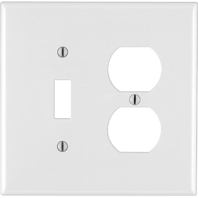White Midway 2-Gang Thermoplastic Nylon Wall Plate