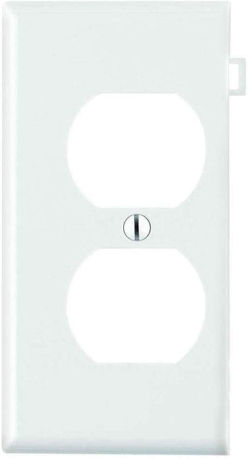 White Nylon 2-Port Duplex Receptacle Wall Plate