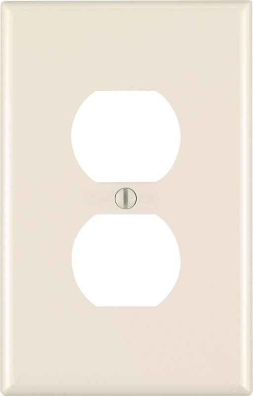 Leviton PJ8-T Midway Nylon Wall Plate - 1-Gang, 1-Duplex, Light Almond, 20-Pack, For Outlets & Switches