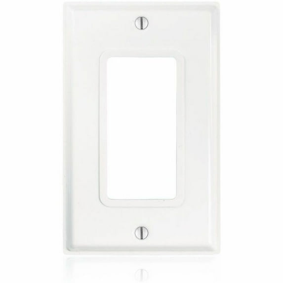 Leviton 1-Gang Decora Wallplate, Standard Size, Non-Magnetic Stainless Steel, White