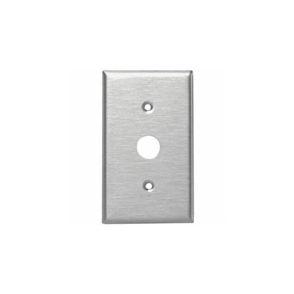 Leviton 84071-40 1-Gang Key Lock Power Switch Device Switch Wallplate, Standard Size, Spanner Screws and Tool, Device Mount, Stainless Steel