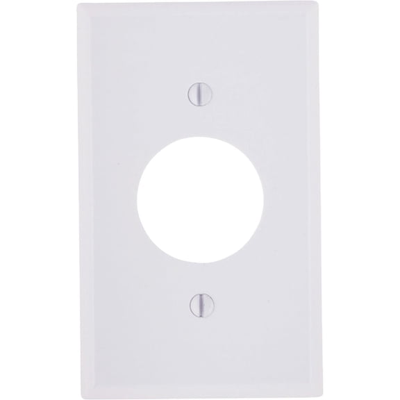 Leviton 1-Gang Single 1.406-Inch Hole Device Receptacle Wallplate, Standard Size, Thermoset, Device Mount, 88004, White