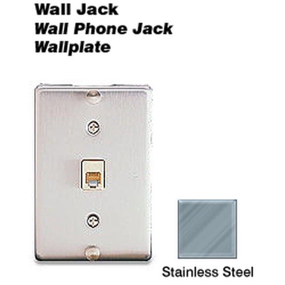 Leviton 40226-S Type 630A Telephone Wall Phone Wallplate Surface Wall Jack - SS