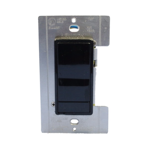 Leviton 10000-PE Black MicroDim Multi-Location Remote Dimmer Switch With Preset