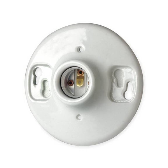 Leviton 10045 Lamp Holder, 250 V, 660 W, Phenolic Housing Material, White