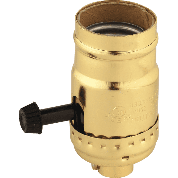 Leviton 10083 Lampholder in Brass UL Listed for US Residential Electrical Code Compliance, Drop-in NEC-Standard Wiring