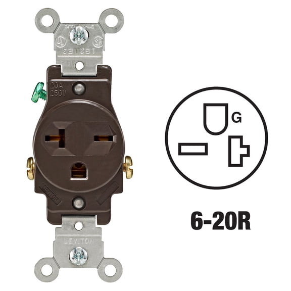Leviton 105-5821 Grounding Power Outlets