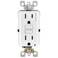 thumbnail image 1 of Leviton 112-AGTR1-00W 125V 15/20 AMP White SmartlockPro® Dual Function AFCI & GFCI Receptacle, 1 of 4