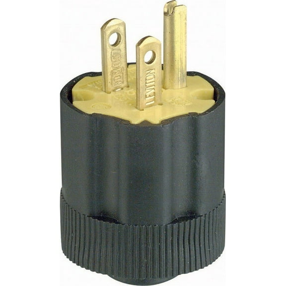 Leviton 113 15 Amp, 125 Volt, Grounding Plug, Black