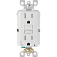 thumbnail image 1 of Leviton 116-AGTR1-T 125V 15/20 AMP Light Almond SmartlockPro® Dual Function AFCI & GFCI Receptacle, 1 of 4