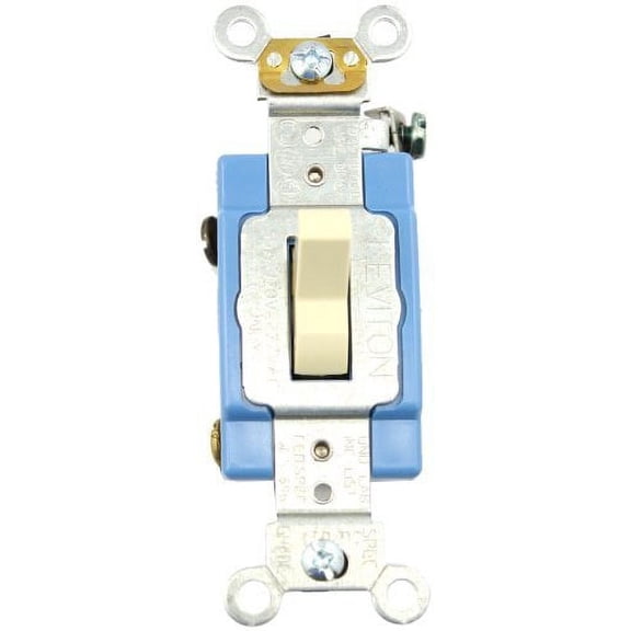 Leviton 1204-2I Ivory Industrial Grade Four Way Toggle Light Switch 15A