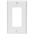 thumbnail image 1 of Leviton 122-80401-NW 1-Gang Decora/GFCI Device Wallplate, Standard Size, Thermoplastic Nylon, Device Mount, White, 1 of 5