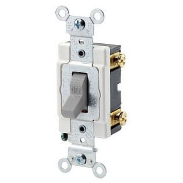 Single Pole Double Throw Switch Leviton CS120-2GY 20-Amp, 120/277-Volt, Toggle Single-Pole AC Quiet 20 Amp Smart Switch