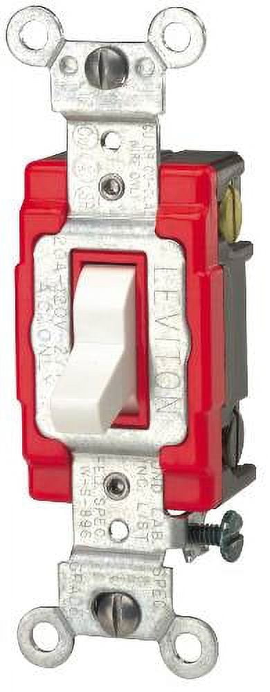 Leviton 1451 - WCP 15-Amp, 120 V, Enmarcado De Palanca Single-poste Interruptor Silencioso De CA