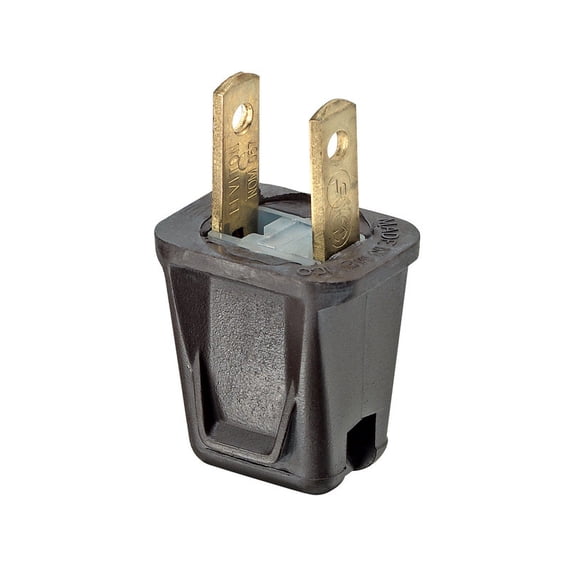 Leviton 123 Plug, Non-Polarized 1-15P 10 Amp 125 Volt Residential Home Grade - Brown ( Pack of 10)