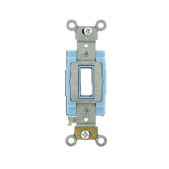 Leviton 1242-W 15-Amp 120/277 Volt 3-Way Toggle AC Quiet Switch Heavy Duty Grade Grounding White