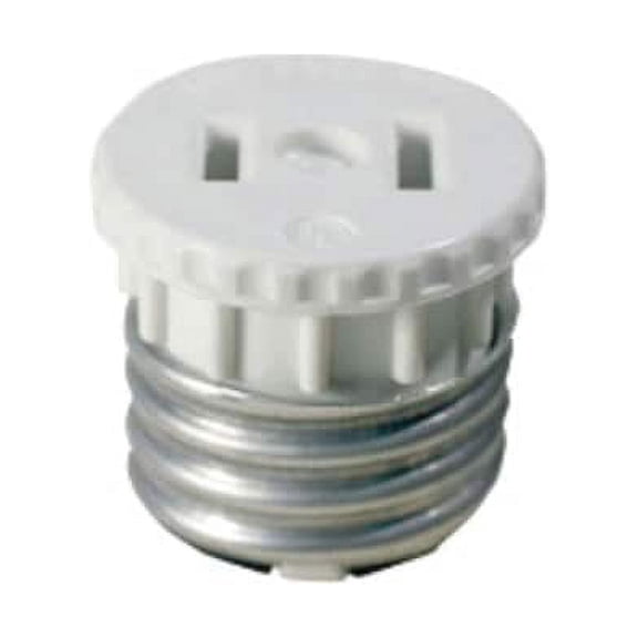 Leviton 125 15 Amp, 660 Watt, 125 Volt, 2-Pole, 2-Wire, Socket To Outlet Adapter (pack of 10)